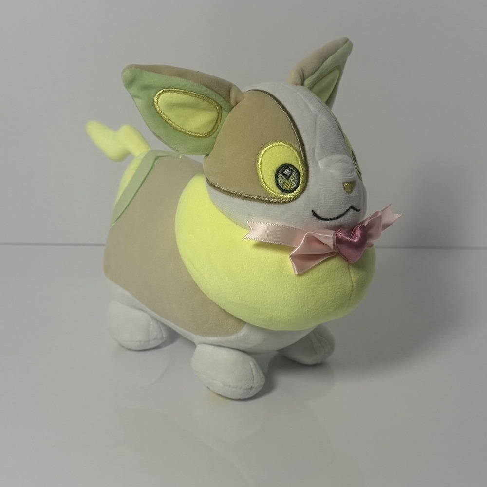 Pokemon Yamper Valentines Day Plush 8" Bow Tie 2026 Official Plush Toy Pre-owned